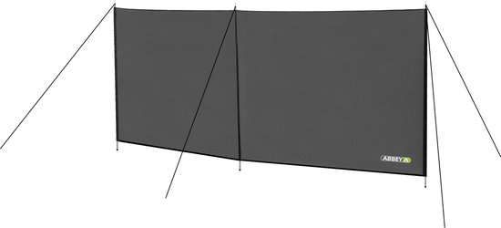 Abbey Camp Windscherm Polyester - 3 Meter - Grijs van Merkloos