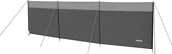 Abbey Camp Windscherm - Polyester - 500 x 140 cm - Grijs/Lichtgrijs van Merkloos