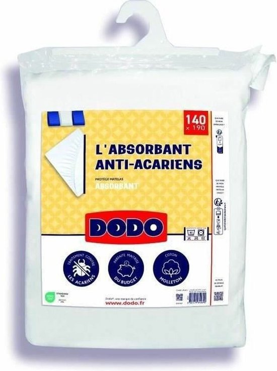 Absorberende matrasbeschermer - 140x190 cm - katoen - anti -mite van Sleepzz
