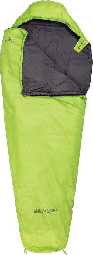 ACAMP Cameron Mummy Slaapzak 220 x 85 x 50 cm Lime Groen 750 Gram PFC-Vrij van ACAMP