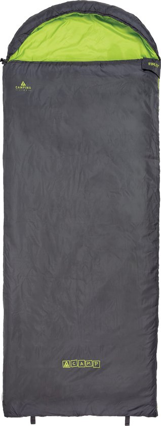 ACAMP FINLEY Lichtgewicht Deken Slaapzak met capuchon 220 x 85 cm Antraciet 850 Gram PFC-Vrij van ACAMP