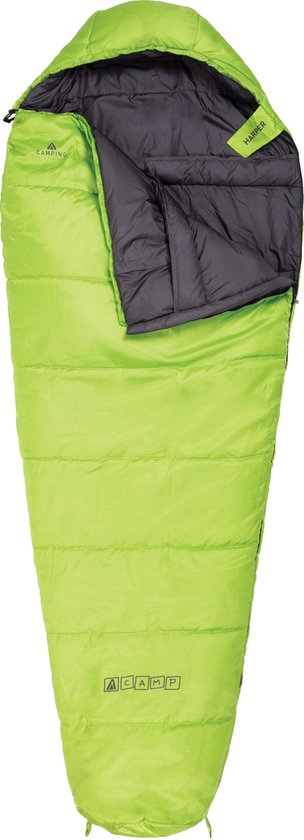 ACAMP Harper Mummy Slaapzak 220 x 85 x 50 cm Lime Groen 1600 Gram PFC-Vrij van ACAMP