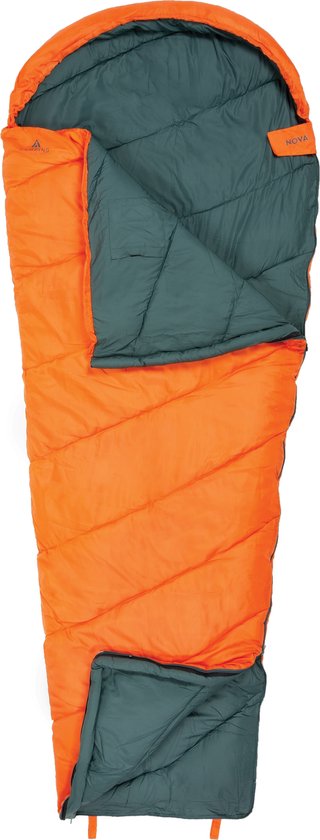 ACAMP NOVA Mummie Slaapzak 220 x 85 x 50 cm Oranje 1200 Gram PFC-Vrij van ACAMP