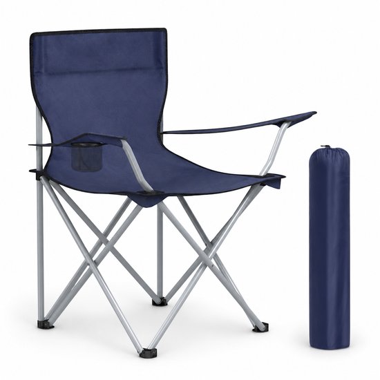 ACAZA Campingstoel - Strandstoel - BASIC - Draagvermogen 120 kg - Klapstoel - Kampeerstoel - Vouwstoel - Camping - Strandstoel Opvouwbaar - Visstoel - Klapstoelen - Festival Stoel - Blauw