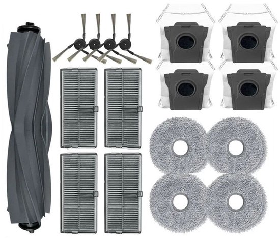 Accessoires Geschikt voor de X40 Ultra, X40 Pro en S30 Pro Ultra: rolborstel, zijborstel, filter, dweil, stofzak van Merkloos