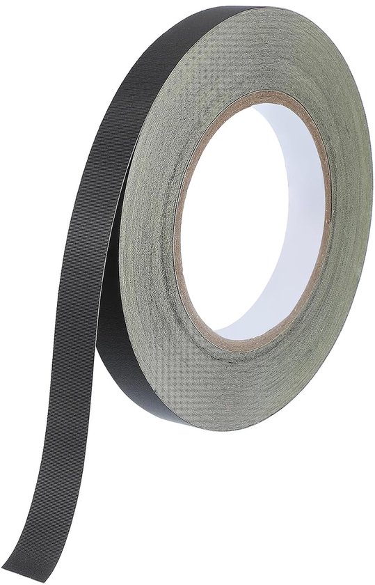 Acetaatweefseltape, 15 mm x 30 meter, zwart, isolerende stoffen tape voor laptop, elektrisch, auto, gitaarreparatie, kabelboom