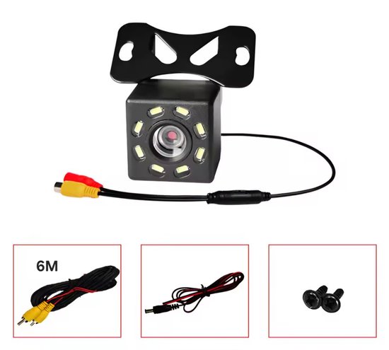 Achteruitrijcamera-set | Met universele tulp / RCA aansluiting | Parkeerhulp universeel | 6m camera | Geschikt voor aftermarket Android, Carplay autoradio van Merkloos