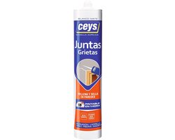 Acryl Plamuurmassa - Kit voor Scheuren - Klusklus - Flexibel en duurzaam - 280 ml - Wit van Merkloos
