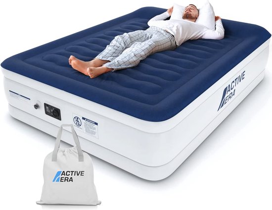 Active Era Luxe 2 Persoons Luchtbed – Extra Hoog – Ingebouwde Elektrische Pomp en Geïntegeerd Kussen – 203cm x 152cm x 56cm van Active Era