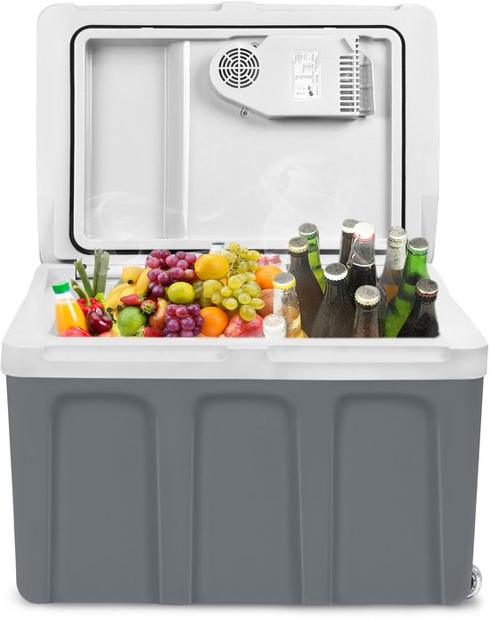 ACXIN 48L Thermo Elektrische Koelbox – 12V/220V – Warm & ECO Mode – Camping Auto Boot van Merkloos