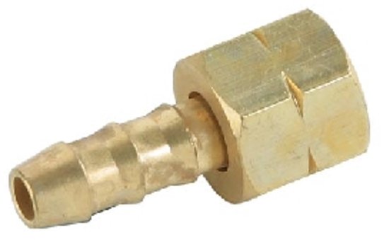 Adapter nippel 1/4'' L voor aansluiting van gasslang 8x15 mm van Merkloos