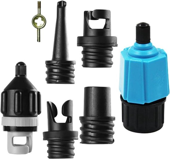 Adapter voor Compressor - Luchtpomp Adapter - Water Sporten - 6-in-1 Ontwerp - 15 x 10 x 4 cm