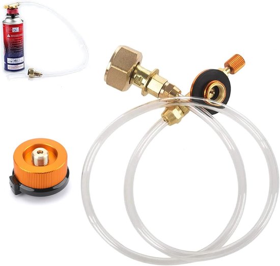 Adapter voor gascartridges, geschikt voor camping, barbecue en buitenkoken, 60 cm lang voor veelzijdig gebruik