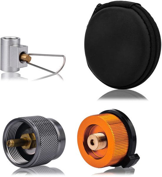 Adapter voor het Bijvullen van Propaan, 2st Adapter voor Gasfles 1st Adapter voor het Bijvullen Van Gas Camping Gas Saver Plus met Opbergdoos voor Kampeerfornuis Backpacken Picknick van Merkloos
