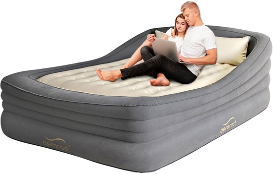 AeroRest Prime Frame Luchtbed | 2-Persoons | Extra Lang (210 cm) | Boxspringgevoel | Binnenmatras Uitneembaar van Merkloos