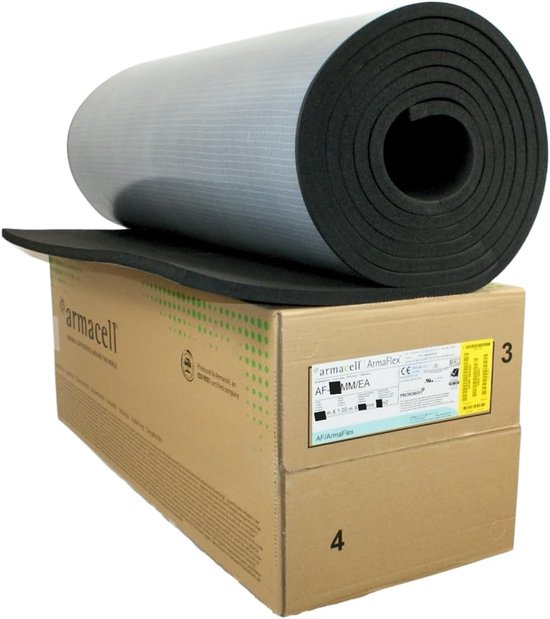 AF zelfklevende rubberisolatiemat 25mm 2mx1m isolatie | Efficiënte koude- en warmte-isolatie van flexibel rubber met betrouwbare bescherming tegen schimmel en vocht