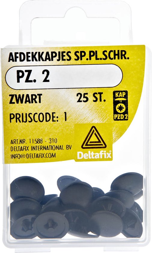 Afdekkapje spaanplaatschroef PZ.2 (ZWART) van Gamma