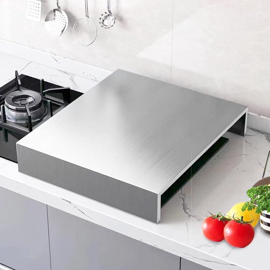 Afdekplaat gaskookplaat - gasfornuis beschermer - roestvrij staal van Merkloos