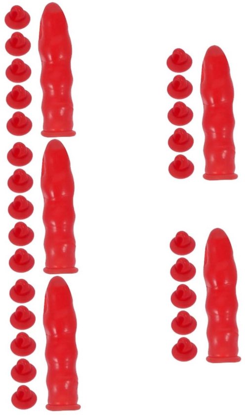Afdichtdoppen voor Kitspuiten - Rubberen Caps - Bewaren van Kit - Herbruikbaar Ontwerp - 30 Stuks - Rood