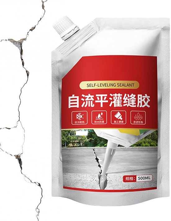 Afdichtmiddel voor buiten - Scheurvuller reparatie - Beton herstellen - Zelfnivellerend waterdicht - 500 ml capaciteit van Merkloos