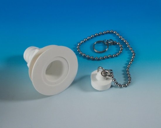 Afvoerplug + ketting en stopje recht 20mm van AQUA VIVES
