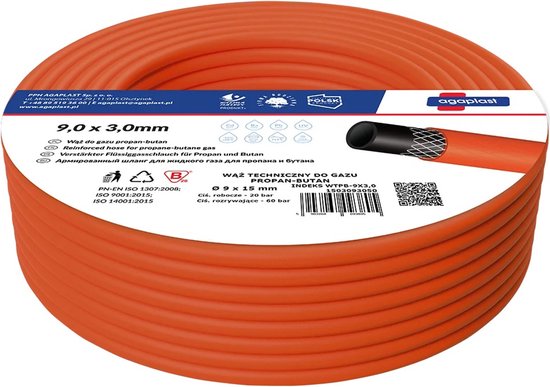 AGAPLAST - LPG-gasslang - 25m - Flexibel en licht van AGAPLAST