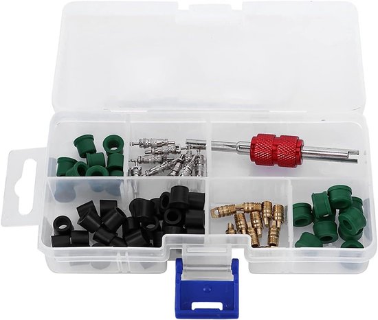 Airco Reparatiekit - Ventielgereedschap Set - Auto Onderhoud - Universeel Dubbele Stijl - 71 stuks - Metaal