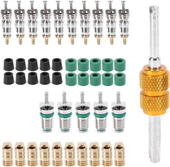 Airco Ventiel Set - Reparatieset - Airco Onderhoud - Universele Compatibiliteit - 46 Delig - Multicolor