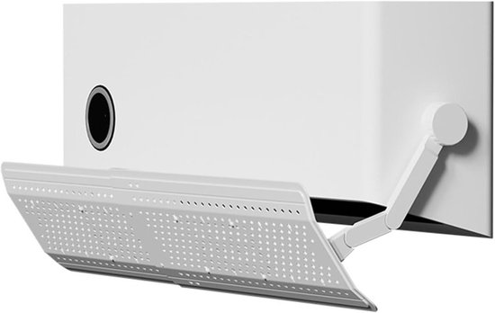 Airco Winddeflector - Verstelbare Beugel - Comfortabele Luchtstroom - Zuignap Installatie - 58-104 cm Intrekbaar - Wit