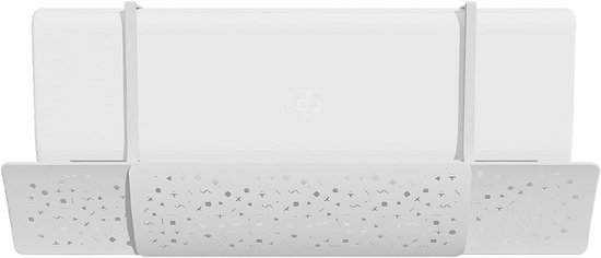 Airco Windscherm - Verstelbare Baffle - Comfort Verhoging - Intrekbaar Ontwerp - 50-88 cm - Wit