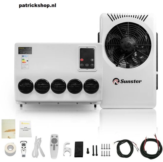 Airconditioner - Air conditioning - 10000 BTU - 150-500m³/u - 1-3KW - 12V Efficiënte Koeling - Met Afstandsbediening - Voor RV - Camper -Vrachtwagens - Boten