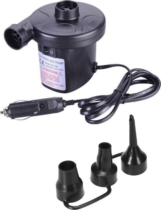 A&K Elektrische Lucht Pomp - Electric Air Pump 12V - 230 liter/min - Luchtpomp voor luchtbed, zwembad en oplaasboot van A&K