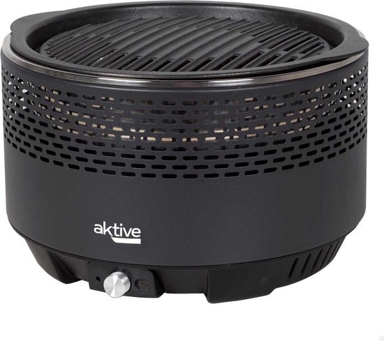 Aktive Rookvrije Ronde Barbecue Zilver 31 cm