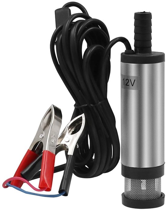 aladdien - Dieselpomp - Elektrische brandstofoverdrachtspomp - Zilver - Oliepomp - Dompelpomp voor auto, caravan, boot