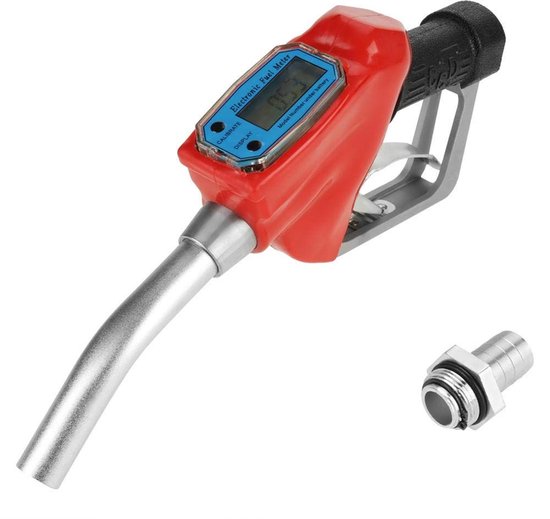 aladdien - Electric Diesel Pump - Hand Brandstofpomp - Digitale Tellen - Rood - Kerosine en Benzine - Voor Vullen - AC 15A van Merkloos