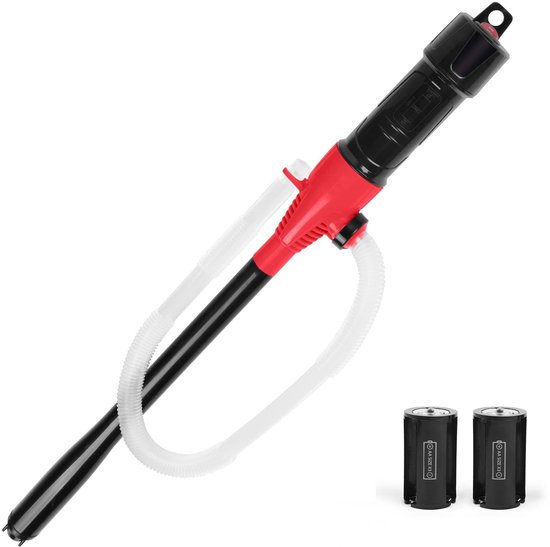 aladdien - Elektrische Handpomp - Voor Diesel en Brandstof - 8L per minuut - Batterij Voeding - Waterpomp - Ideaal voor Tank en Verplaatsing - Rood