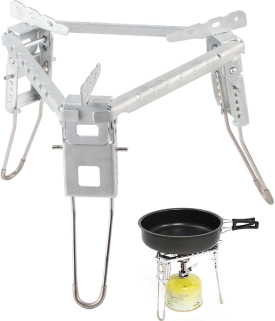 aladdien - Opvouwbare Camping Pot Stand - Stabiele Gas Stove Rack - Ideaal voor buitengebruik - Compact en lichtgewicht - Campingaccessoire - Voor e..