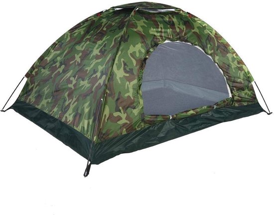 aladdien - Tent UV Bescherming - Camouflage - Waterdicht - Voor 2 Personen - Perfect voor Hiking - 3 Seizoenen - Inclusief Ventilatie Mat