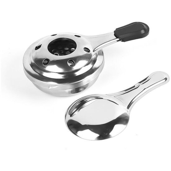 Alcoholbrander- fonduebrander- gelbrander- roestvrij staal- grijs- 15 x 9-3 x 4-5 cm