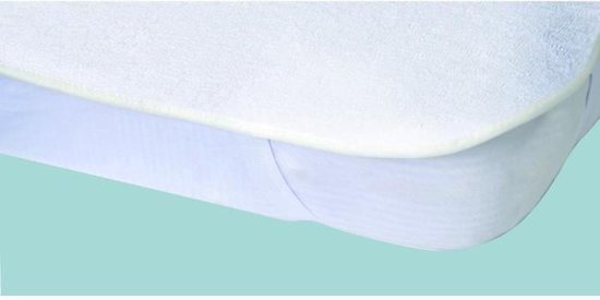 Alese waterdichte matrasbeschermer Elasretane badstof handdoek 100% katoen 140x190 cm wit van Merkloos