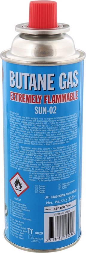All Ride Butaan gas fles Sun-02 / Navulgas van Merkloos