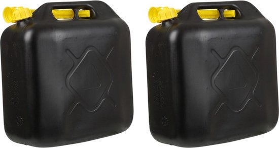 All Ride Jerrycan - 2x - 20 liter - brandstof - met schenktuit - voor water en benzine van Merkloos