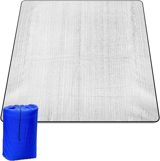 Allecta - Waterdichte aluminium campingmat 200x200 cm voor tuin, camping, picknick - zilver van Merkloos