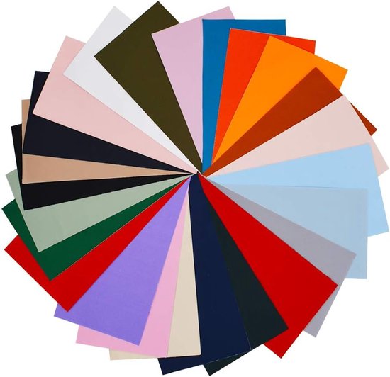 Allecta - Zelfklevende Stoffen Patches Set - Reparatie Voor Kleding, Donsjack, Tent - 24 Kleuren - Waterdicht - Lichtgewicht