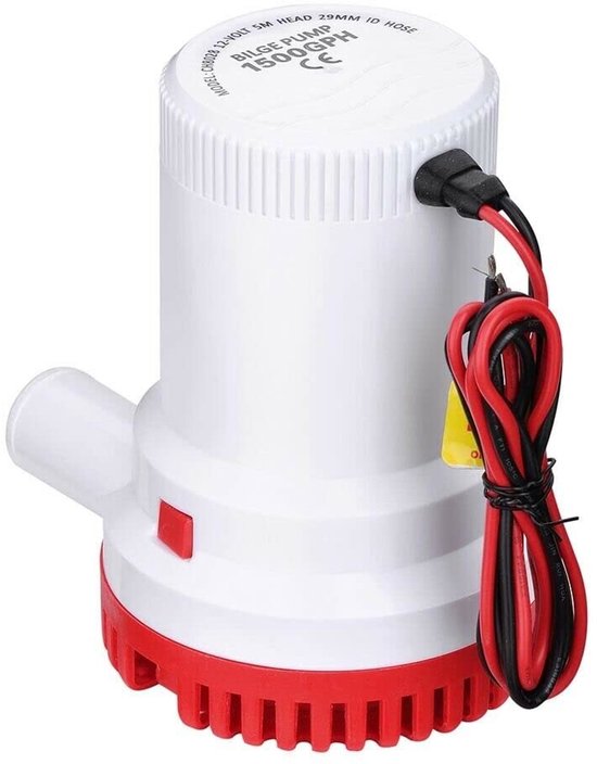 Allecto - 12V Dompelpomp - Marine Pomp - Geluidsarm en Roestbestendig - Compact Formaat - Duurzame Pomp - Geschikt voor Jachtboot - 2000 G/H van Merkloos