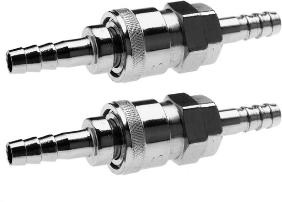 Allecto - 4 x 8mm Koper Gas Slang Snelsluiting - Ideaal voor Barbecue en Caravan - Veilig en Gebruiksvriendelijk - 8 Millimeter - 4 Stuks - Geschik...