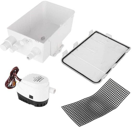 Allecto - 750GPH Shower Sump Pump met Automatische Schakelaar - 24V Marine Pomp voor Boot en Jacht