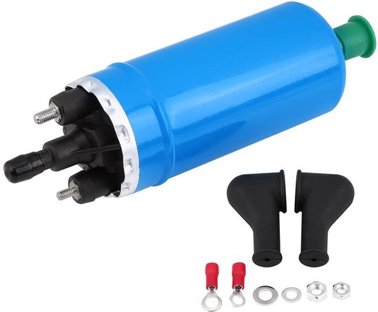 Allecto - Brandstofpomp - 12V - Hoge druk elektrische inline brandstofpomp - Zwart - Installatiekit inbegrepen - Geschikt voor E23 E24 E12 E28 E30 ... van Merkloos