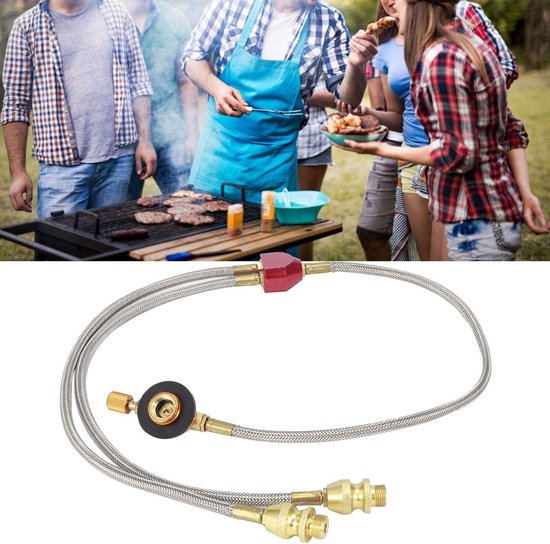 Allecto - Camping Gas Refill Adapter - G1/8 DN6 Branders - Geschikt voor Kamperen - Gas Tank Slang - Platte Gas Tank - Voor Barbecue