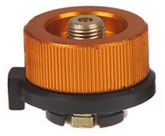 Allecto - Camping gasadapter - Gasbus navuladapter - Ideaal voor kamperen - Oranje - Split-type gasflesadapter - Geschikt voor outdoor activiteiten...